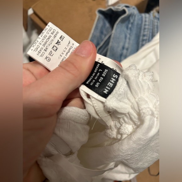 Women’s White Strapless Dress - Picture 2 of 2